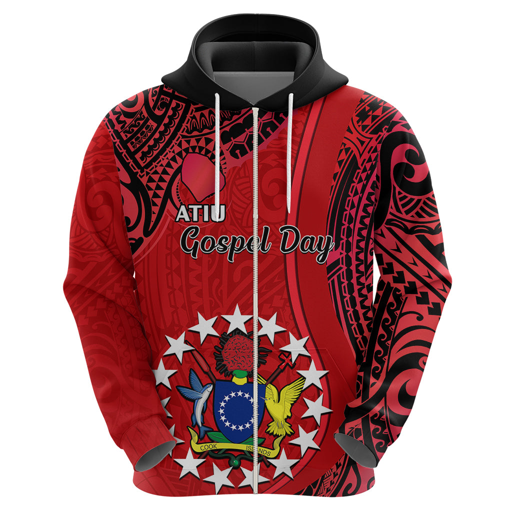 20 July Atiu Island Gospel Day Hoodie Cook Islands Tribal Pattern - Wonder Print Shop