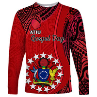 20 July Atiu Island Gospel Day Long Sleeve Shirt Cook Islands Tribal Pattern - Wonder Print Shop