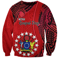 20 July Atiu Island Gospel Day Sweatshirt Cook Islands Tribal Pattern - Wonder Print Shop