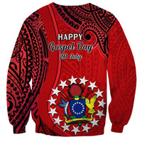 20 July Atiu Island Gospel Day Sweatshirt Cook Islands Tribal Pattern - Wonder Print Shop