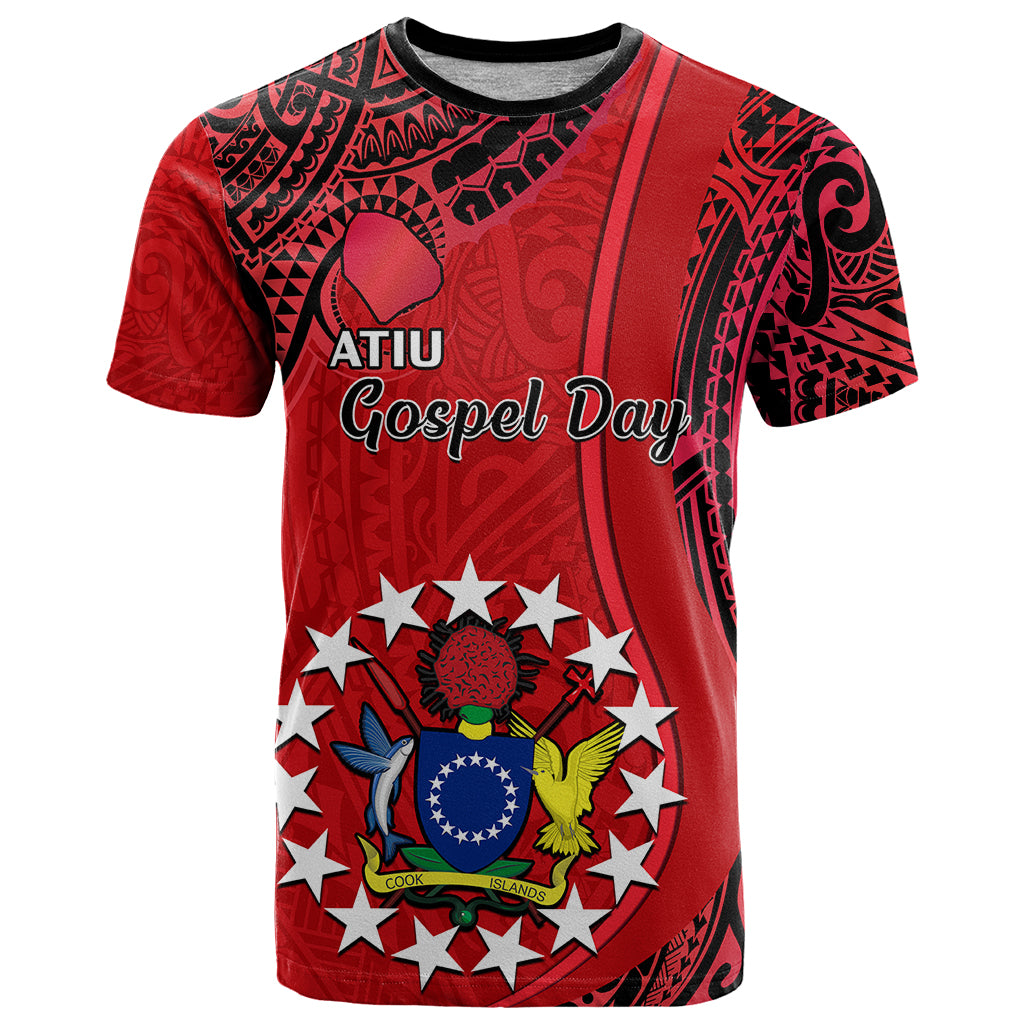 20 July Atiu Island Gospel Day T Shirt Cook Islands Tribal Pattern - Wonder Print Shop