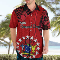 Personalised 20 July Atiu Island Gospel Day Hawaiian Shirt Cook Islands Tribal Pattern - Wonder Print Shop