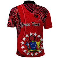 Personalised 20 July Atiu Island Gospel Day Polo Shirt Cook Islands Tribal Pattern - Wonder Print Shop