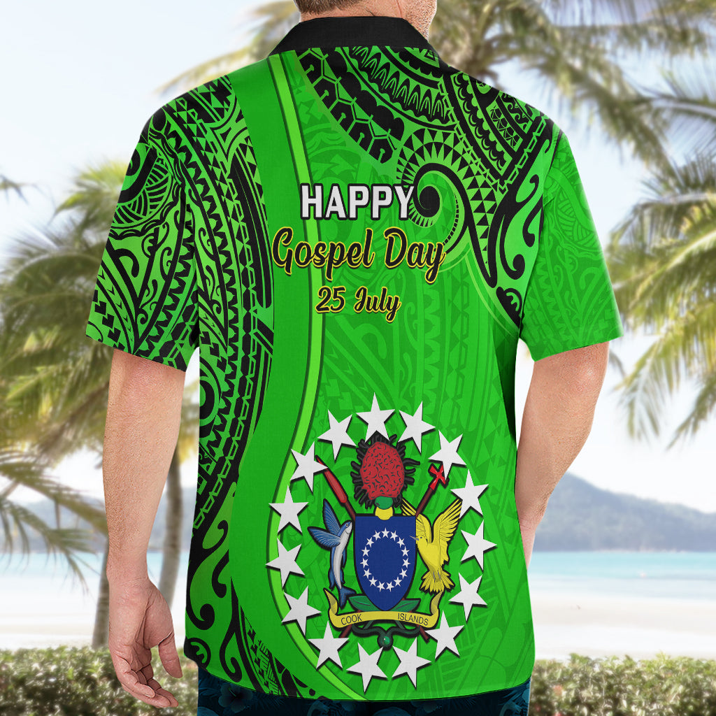 25 July Rarotonga Island Gospel Day Hawaiian Shirt Cook Islands Tribal Pattern - Wonder Print Shop