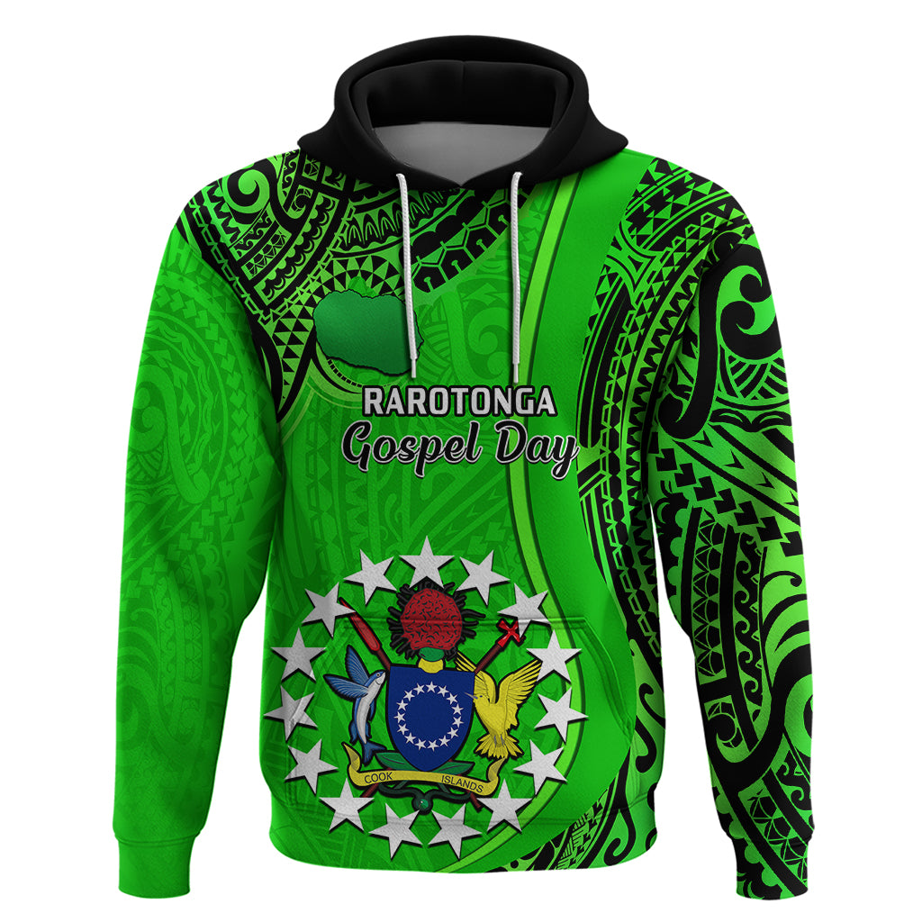 25 July Rarotonga Island Gospel Day Hoodie Cook Islands Tribal Pattern - Wonder Print Shop
