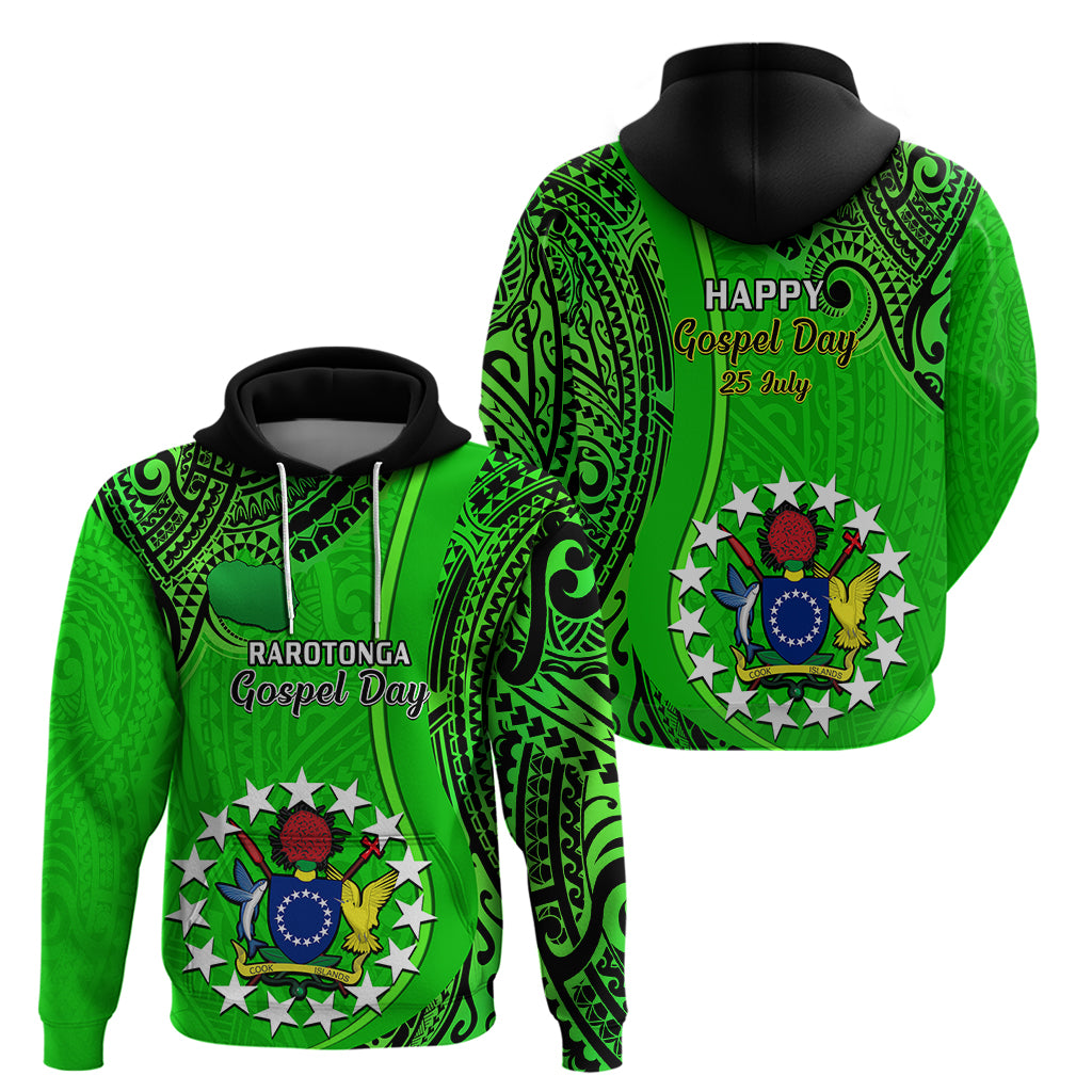 25 July Rarotonga Island Gospel Day Hoodie Cook Islands Tribal Pattern - Wonder Print Shop