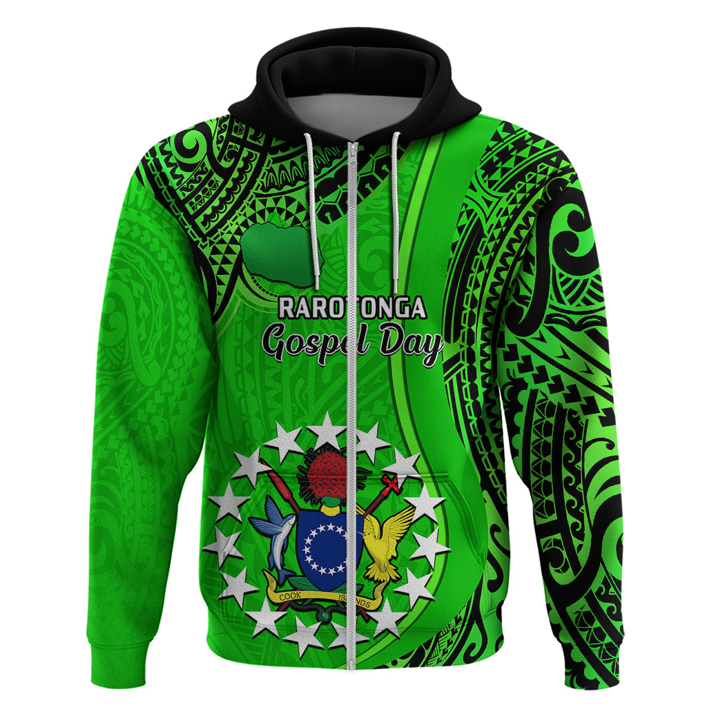 25 July Rarotonga Island Gospel Day Hoodie Cook Islands Tribal Pattern - Wonder Print Shop