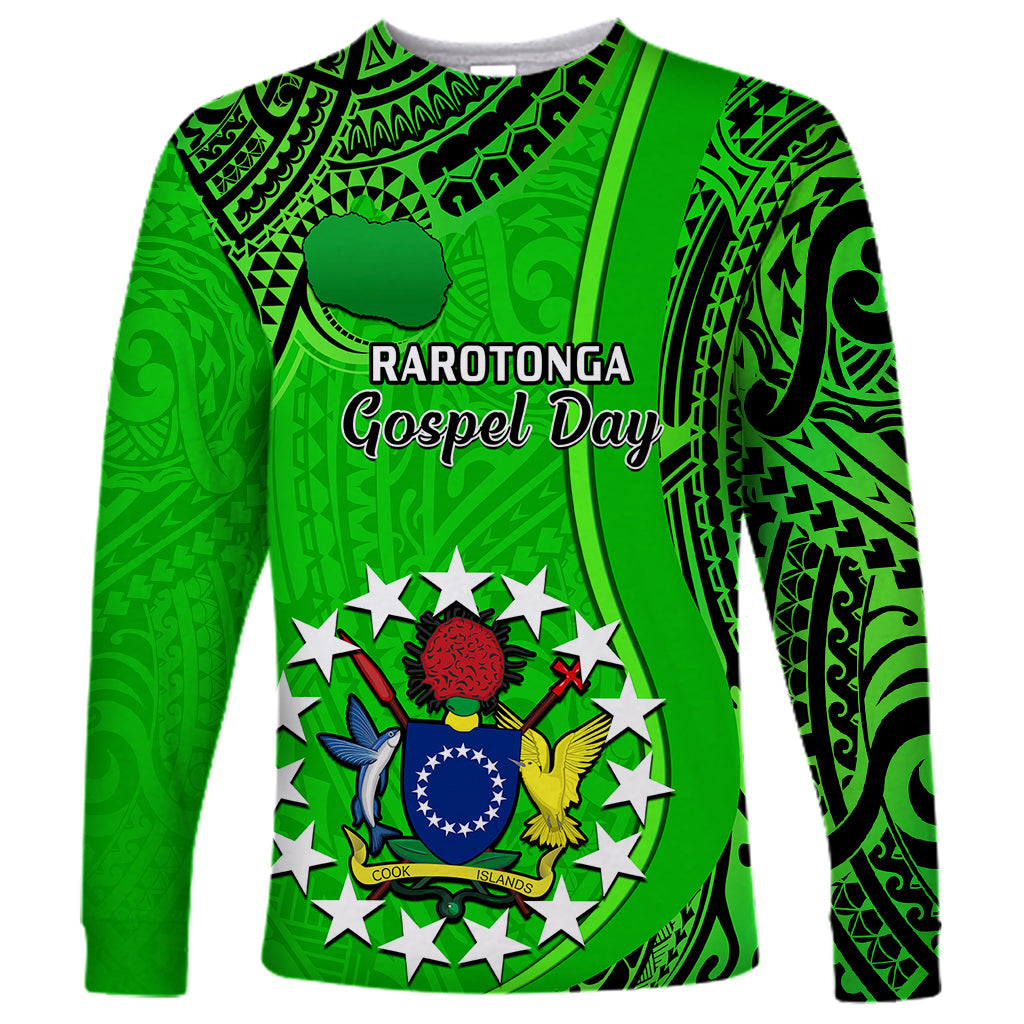 25 July Rarotonga Island Gospel Day Long Sleeve Shirt Cook Islands Tribal Pattern - Wonder Print Shop