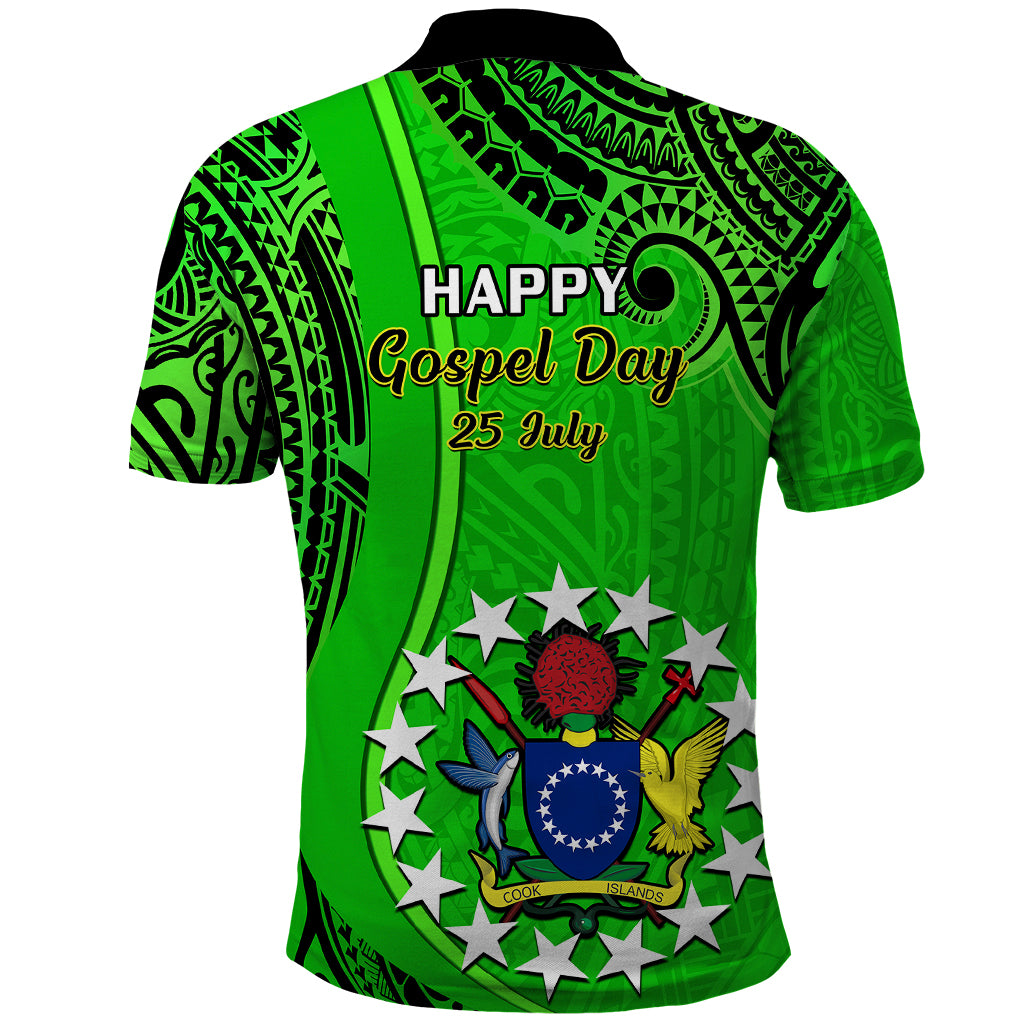 25 July Rarotonga Island Gospel Day Polo Shirt Cook Islands Tribal Pattern - Wonder Print Shop