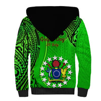 25 July Rarotonga Island Gospel Day Sherpa Hoodie Cook Islands Tribal Pattern - Wonder Print Shop