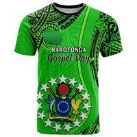 25 July Rarotonga Island Gospel Day T Shirt Cook Islands Tribal Pattern - Wonder Print Shop