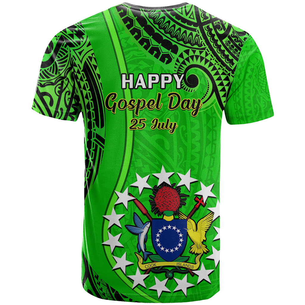 25 July Rarotonga Island Gospel Day T Shirt Cook Islands Tribal Pattern - Wonder Print Shop