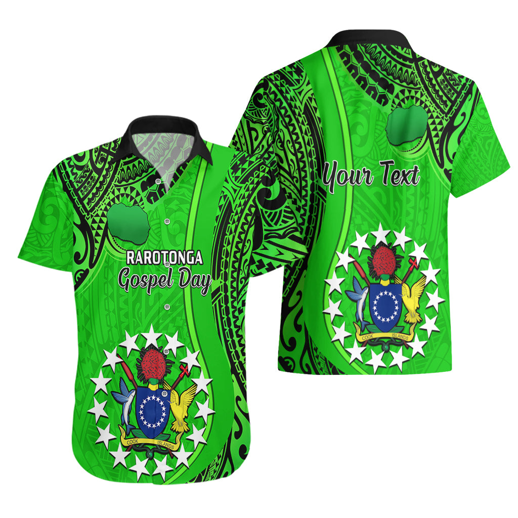 Personalised 25 July Rarotonga Island Gospel Day Hawaiian Shirt Cook Islands Tribal Pattern - Wonder Print Shop