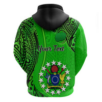 Personalised 25 July Rarotonga Island Gospel Day Hoodie Cook Islands Tribal Pattern - Wonder Print Shop