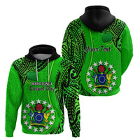 Personalised 25 July Rarotonga Island Gospel Day Hoodie Cook Islands Tribal Pattern - Wonder Print Shop