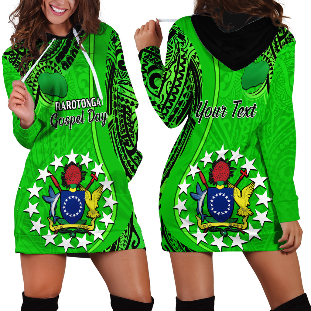 Personalised 25 July Rarotonga Island Gospel Day Hoodie Dress Cook Islands Tribal Pattern - Wonder Print Shop