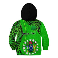 Personalised 25 July Rarotonga Island Gospel Day Kid Hoodie Cook Islands Tribal Pattern - Wonder Print Shop