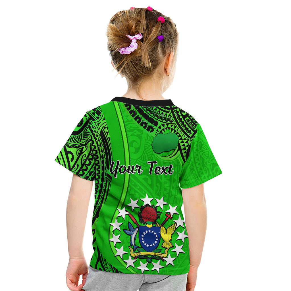 Personalised 25 July Rarotonga Island Gospel Day Kid T Shirt Cook Islands Tribal Pattern - Wonder Print Shop