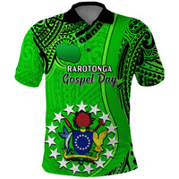 Personalised 25 July Rarotonga Island Gospel Day Polo Shirt Cook Islands Tribal Pattern - Wonder Print Shop