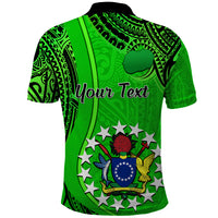 Personalised 25 July Rarotonga Island Gospel Day Polo Shirt Cook Islands Tribal Pattern - Wonder Print Shop