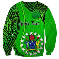 Personalised 25 July Rarotonga Island Gospel Day Sweatshirt Cook Islands Tribal Pattern - Wonder Print Shop