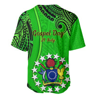 21 July Mitiaro Island Gospel Day Baseball Jersey Cook Islands Tribal Pattern - Wonder Print Shop