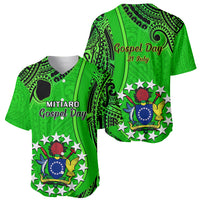 21 July Mitiaro Island Gospel Day Baseball Jersey Cook Islands Tribal Pattern - Wonder Print Shop