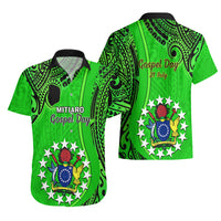 21 July Mitiaro Island Gospel Day Hawaiian Shirt Cook Islands Tribal Pattern - Wonder Print Shop