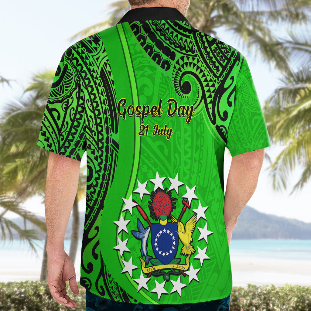 21 July Mitiaro Island Gospel Day Hawaiian Shirt Cook Islands Tribal Pattern - Wonder Print Shop