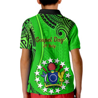 21 July Mitiaro Island Gospel Day Kid Polo Shirt Cook Islands Tribal Pattern - Wonder Print Shop