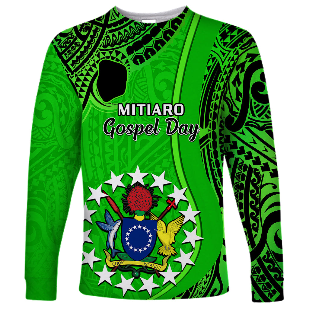 21 July Mitiaro Island Gospel Day Long Sleeve Shirt Cook Islands Tribal Pattern - Wonder Print Shop