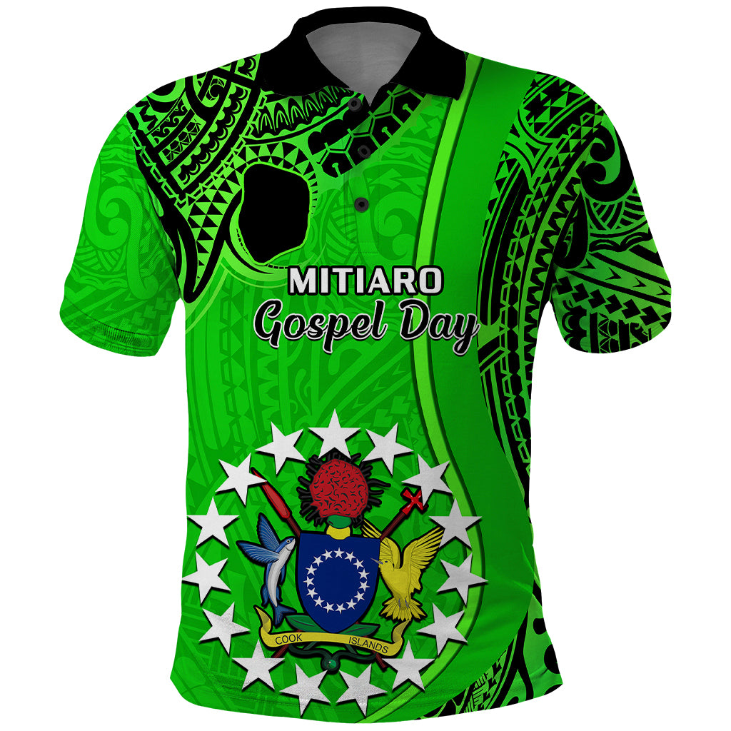 21 July Mitiaro Island Gospel Day Polo Shirt Cook Islands Tribal Pattern - Wonder Print Shop