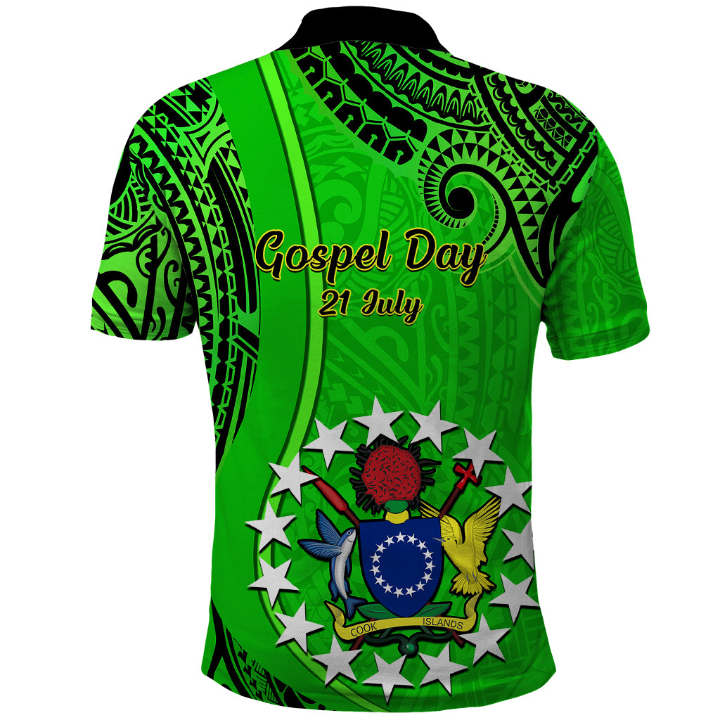 21 July Mitiaro Island Gospel Day Polo Shirt Cook Islands Tribal Pattern - Wonder Print Shop