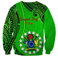 21 July Mitiaro Island Gospel Day Sweatshirt Cook Islands Tribal Pattern - Wonder Print Shop