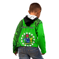 Personalised 21 July Mitiaro Island Gospel Day Kid Hoodie Cook Islands Tribal Pattern - Wonder Print Shop