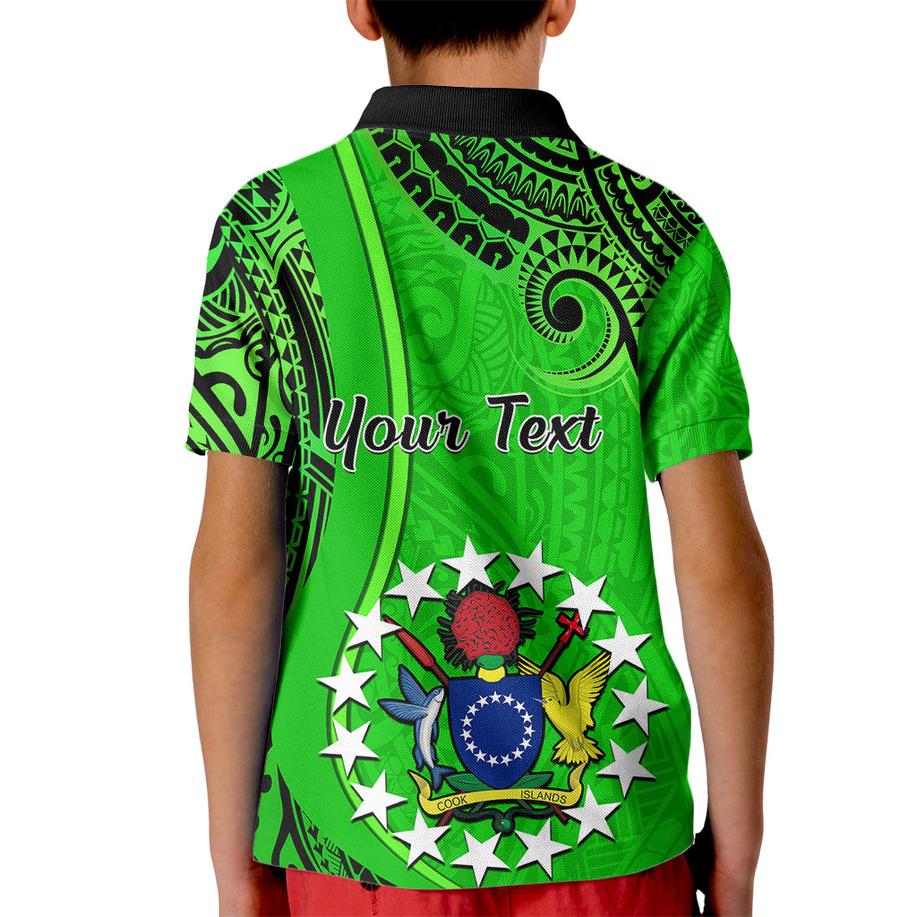 Personalised 21 July Mitiaro Island Gospel Day Kid Polo Shirt Cook Islands Tribal Pattern - Wonder Print Shop