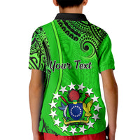 Personalised 21 July Mitiaro Island Gospel Day Kid Polo Shirt Cook Islands Tribal Pattern - Wonder Print Shop