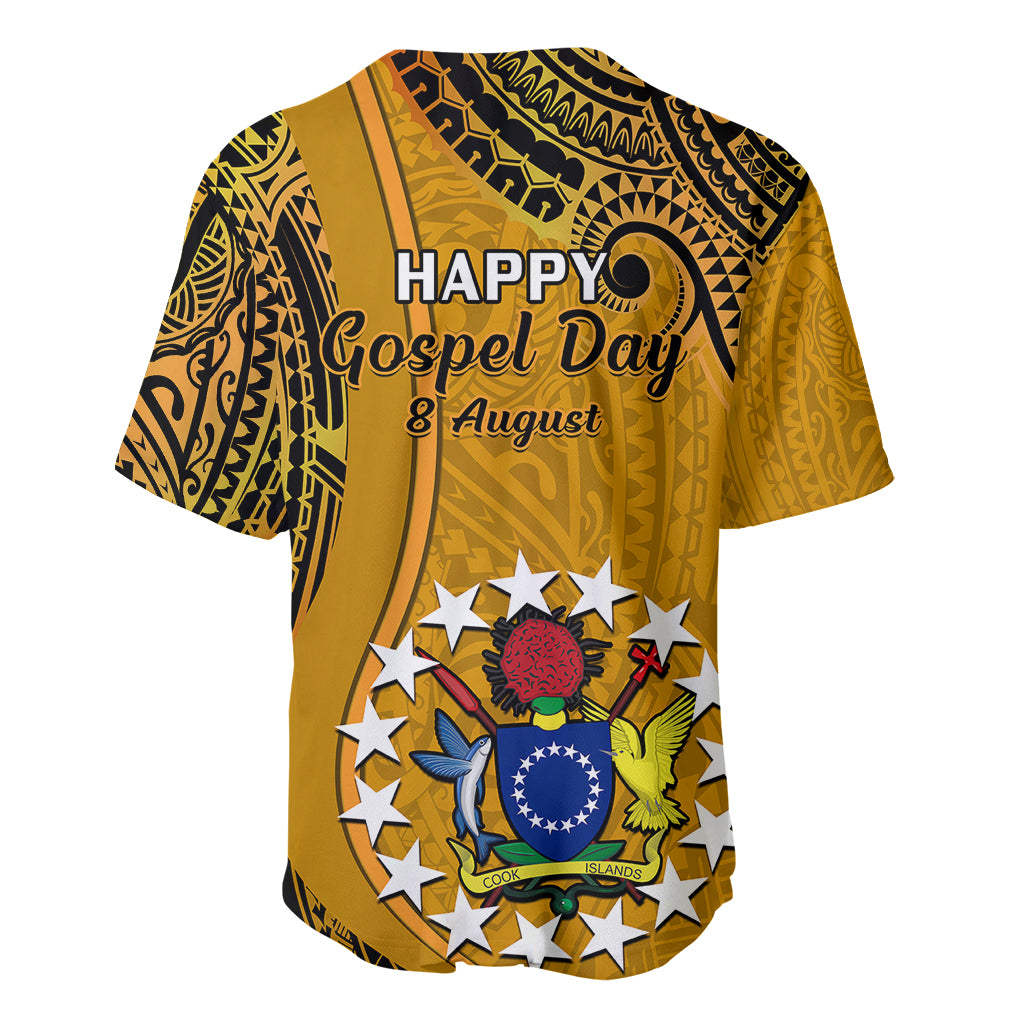 8 August  Manihiki Island Gospel Day Baseball Jersey Cook Islands Tribal Pattern - Wonder Print Shop