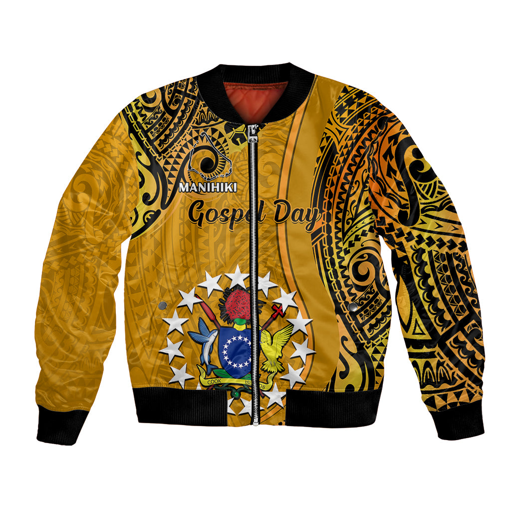 8 August  Manihiki Island Gospel Day Bomber Jacket Cook Islands Tribal Pattern - Wonder Print Shop
