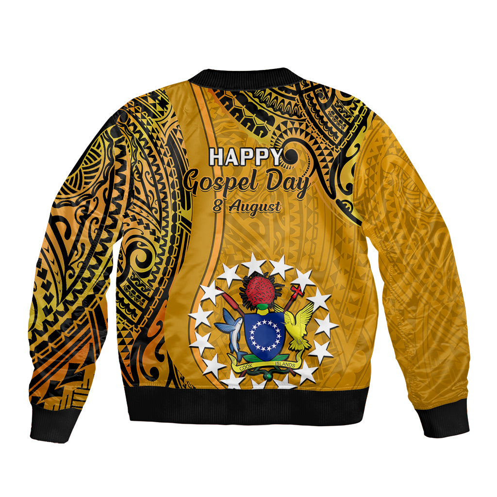 8 August  Manihiki Island Gospel Day Bomber Jacket Cook Islands Tribal Pattern - Wonder Print Shop