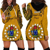 8 August  Manihiki Island Gospel Day Hoodie Dress Cook Islands Tribal Pattern - Wonder Print Shop
