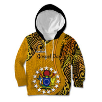 8 August Manihiki Island Gospel Day Kid Hoodie Cook Islands Tribal Pattern - Wonder Print Shop