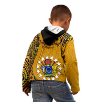 8 August Manihiki Island Gospel Day Kid Hoodie Cook Islands Tribal Pattern - Wonder Print Shop