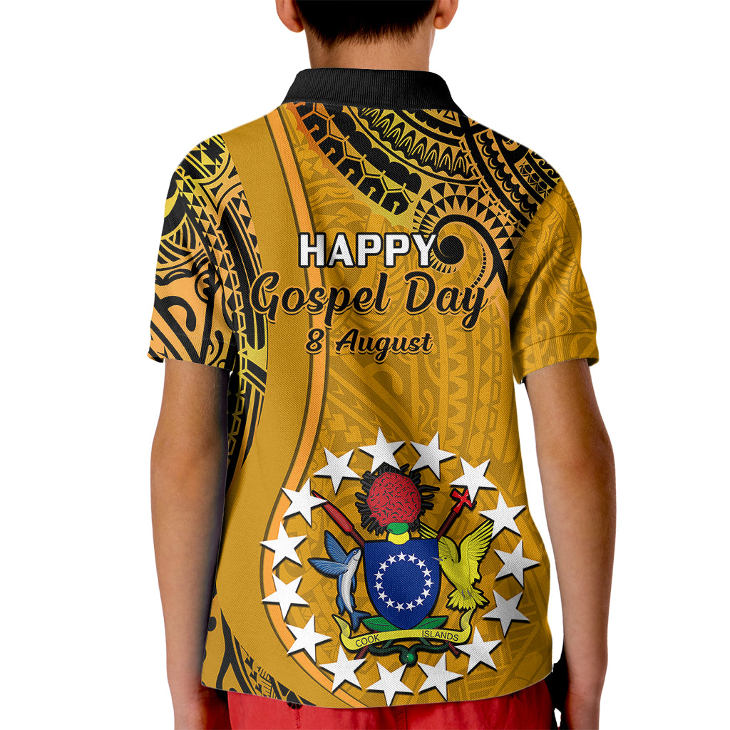8 August  Manihiki Island Gospel Day Kid Polo Shirt Cook Islands Tribal Pattern - Wonder Print Shop