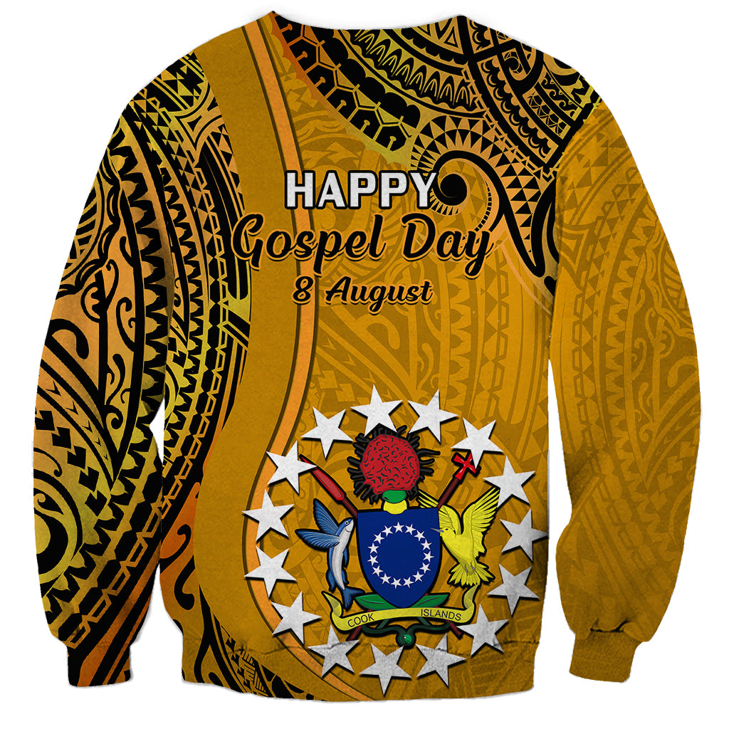 8 August  Manihiki Island Gospel Day Sweatshirt Cook Islands Tribal Pattern - Wonder Print Shop