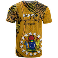 8 August  Manihiki Island Gospel Day T Shirt Cook Islands Tribal Pattern - Wonder Print Shop