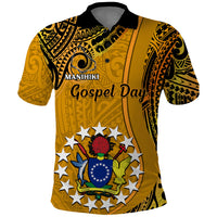 Personalised 8 August Manihiki Island Gospel Day Polo Shirt Cook Islands Tribal Pattern - Wonder Print Shop