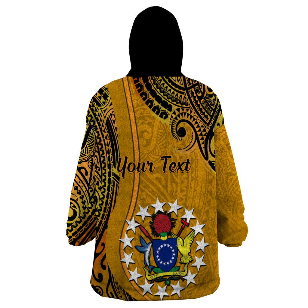 Personalised 8 August Manihiki Island Gospel Day Wearable Blanket Hoodie Cook Islands Tribal Pattern - Wonder Print Shop