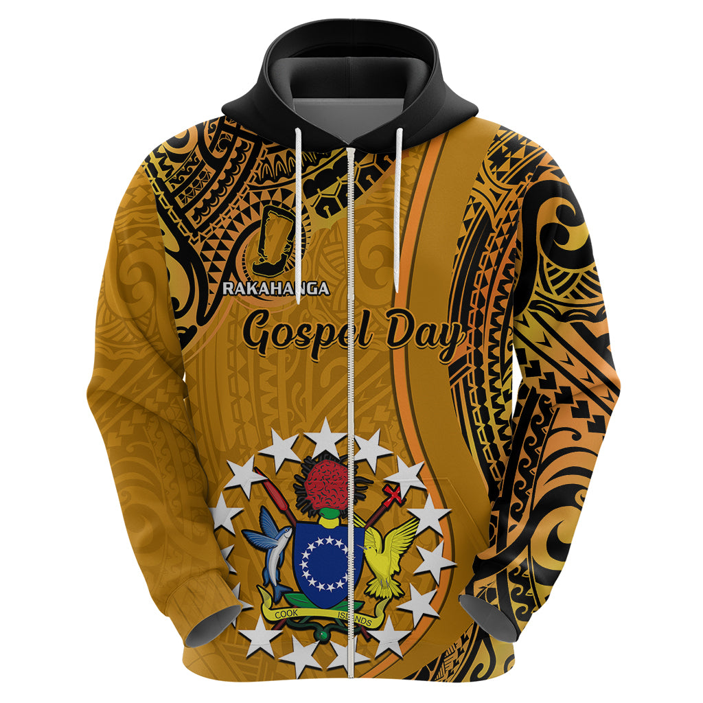 15 August  Rakahanga Island Gospel Day Hoodie Cook Islands Tribal Pattern - Wonder Print Shop