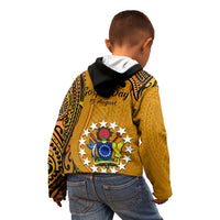 15 August Rakahanga Island Gospel Day Kid Hoodie Cook Islands Tribal Pattern - Wonder Print Shop